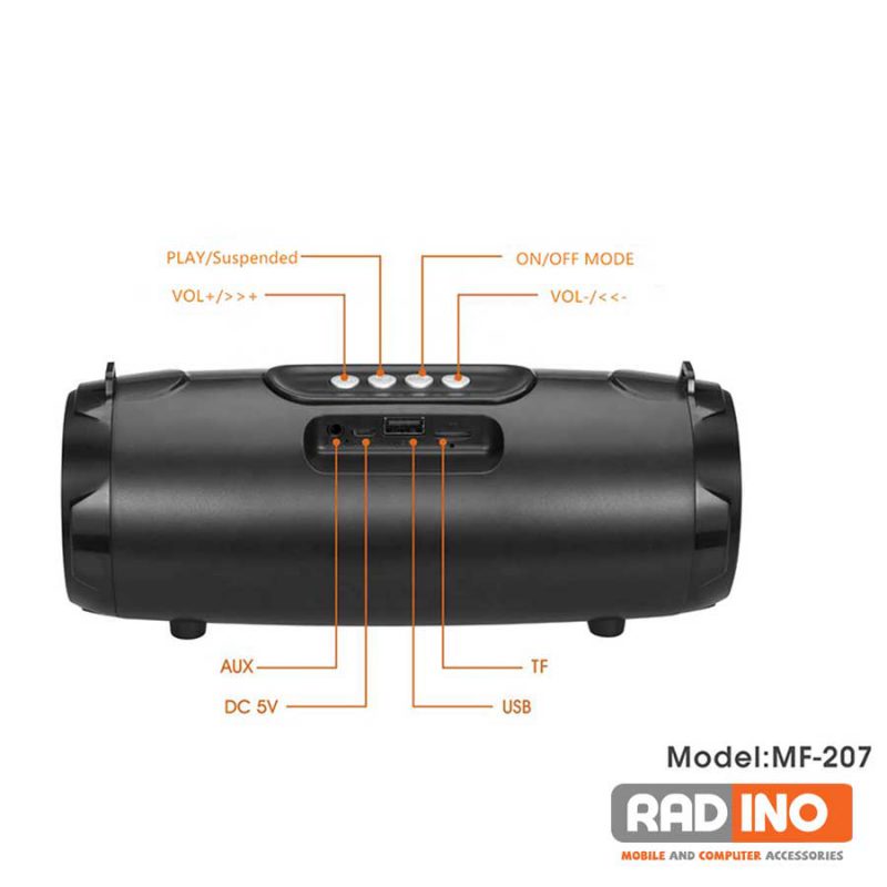 اسپیکر بلوتوثی ام اف مدل MF-207