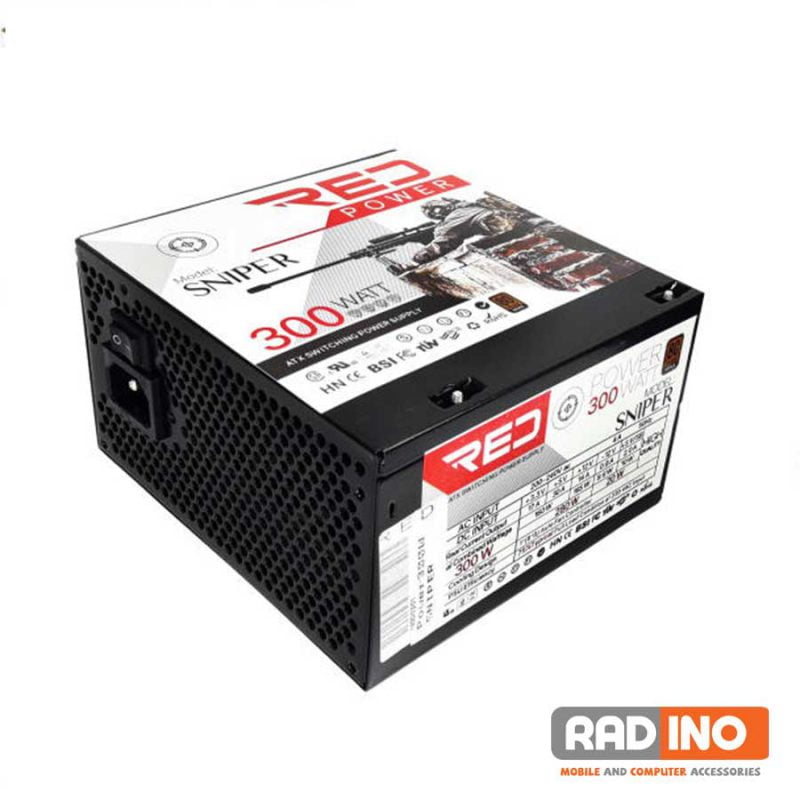 منبع تغذیه کامپیوتر رد مدل Red Raider 300W