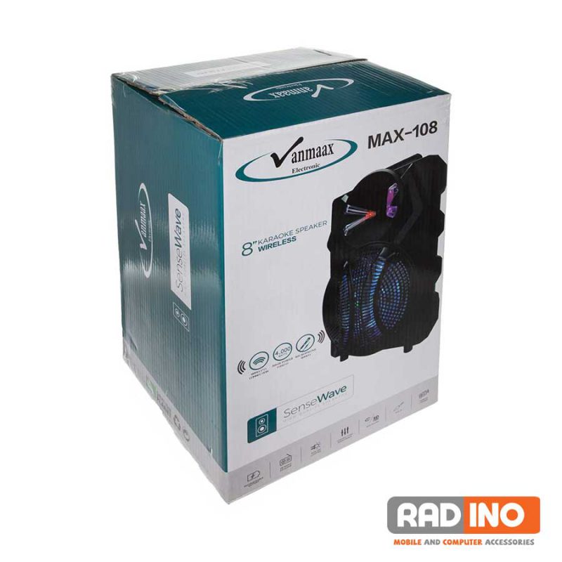 اسپیکر بلوتوثی چمدانی وان مکس مدل VanMaax Max-108