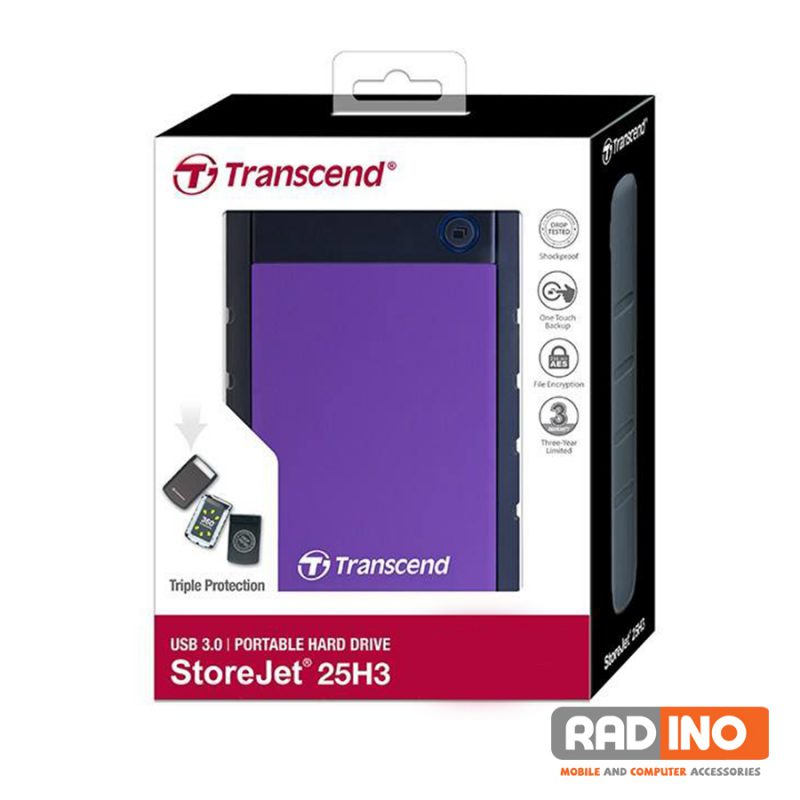 هارد اکسترنال 1 ترابایت ترنسند مدل Transcend StoreJet 25M3 1TB