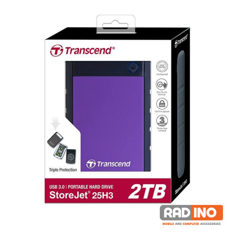 هارد اکسترنال 2 ترابایت ترنسند مدل Transcend StoreJet 25M3 2TB
