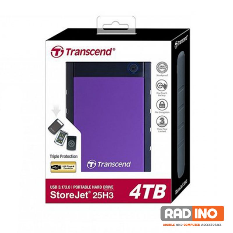 هارد اکسترنال 4 ترابایت ترنسند مدل Transcend StoreJet 25M3 4TB