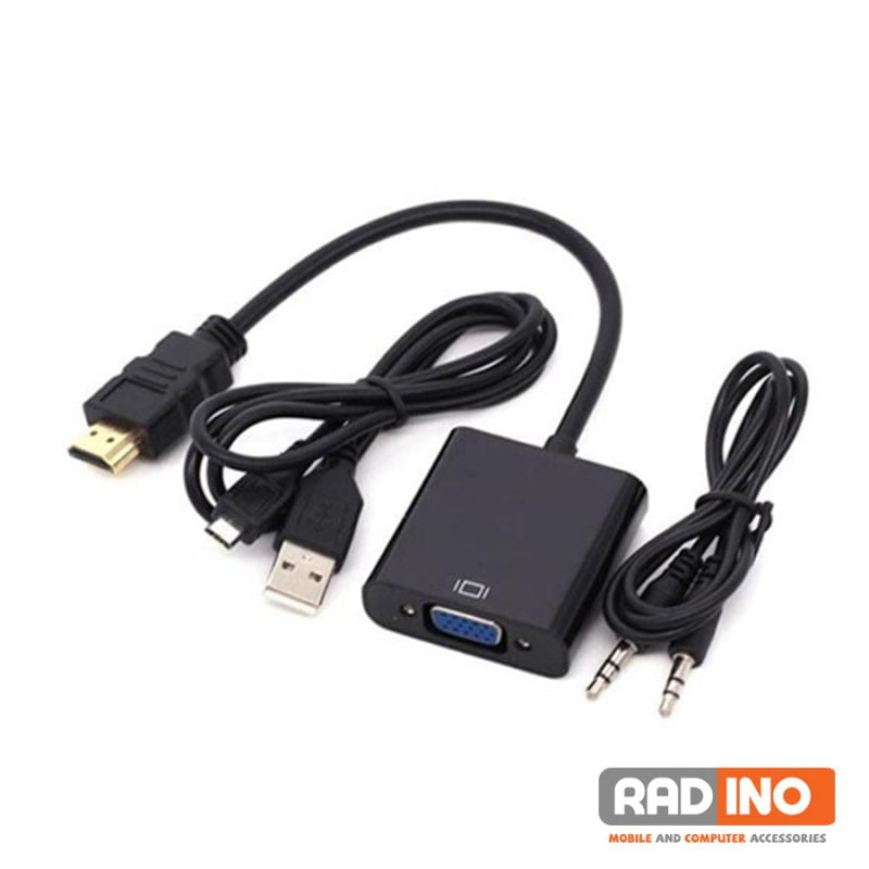 تبدیل HDMI به VGA بافو با آداپتور