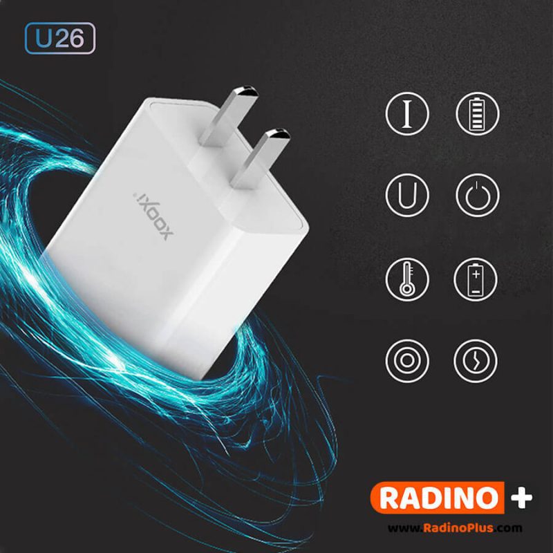 مشخصات آداپتور شارژر 22.5W ژوژی مدل Xooxi U26