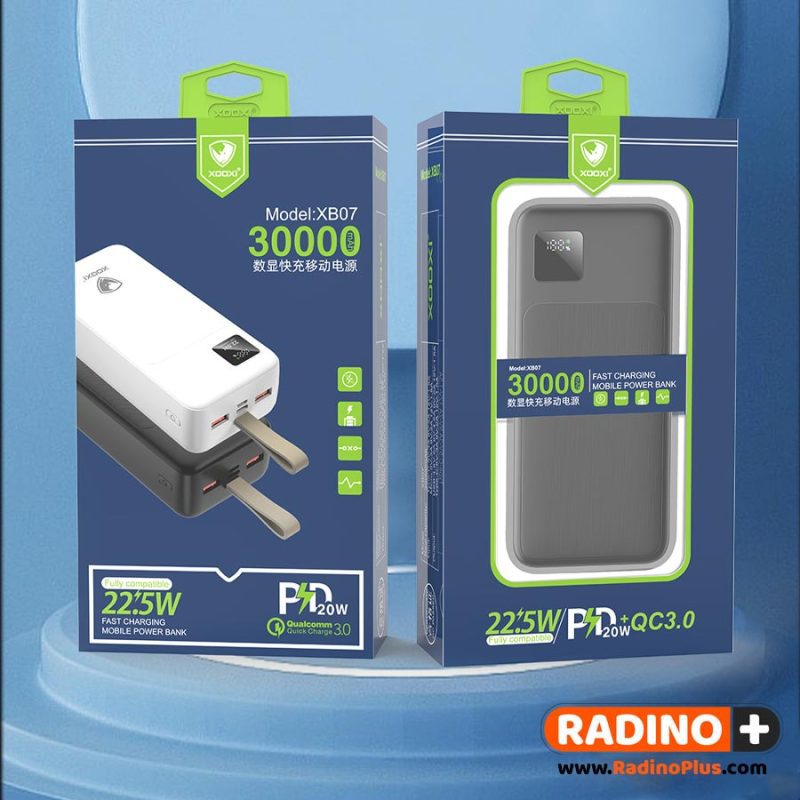 پاوربانک فست شارژ ژوژی مدل Xooxi XB07 30000MAh