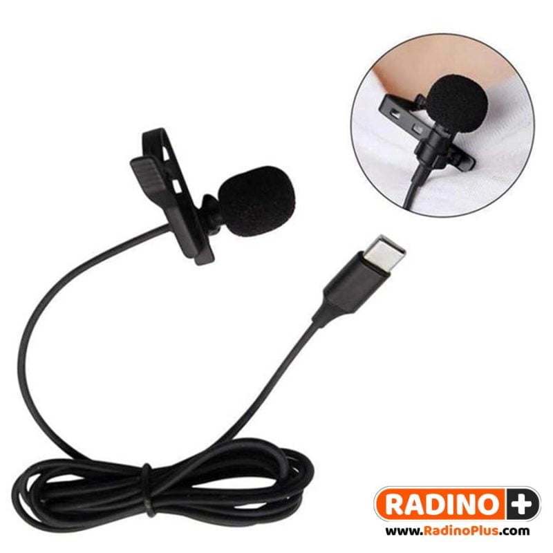 میکروفون یقه ای تایپ سی مدل Lavalier GL-121