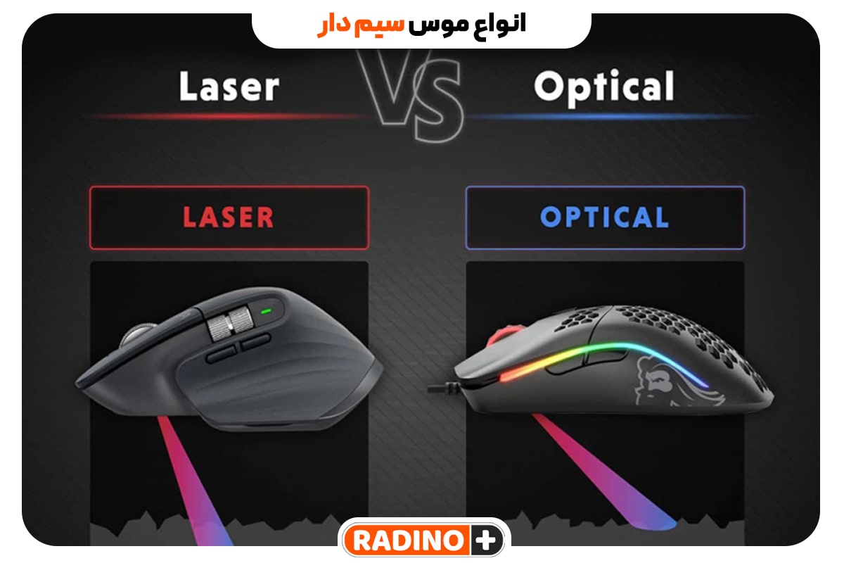 انواع موس سیم دار و نحوه عملکرد آن ها