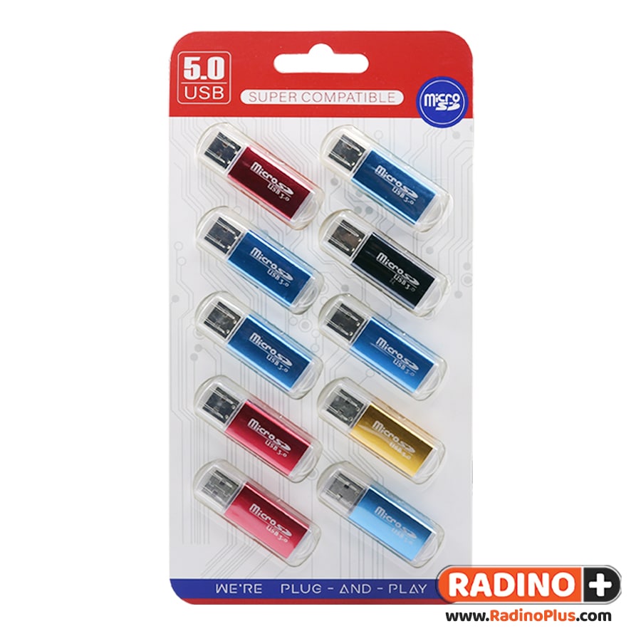 رم ریدر USB 3.0 تک کاره Super Compatible بسته 10 عددی