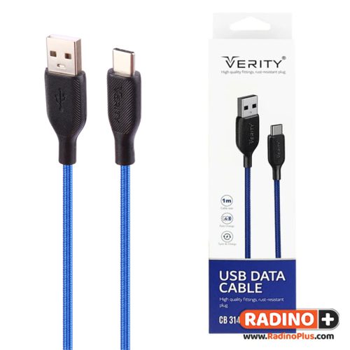 کابل تایپ سی وریتی مدل Verity CB3148 – آبی
