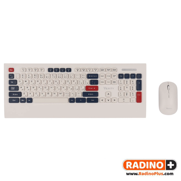 موس و کیبورد بی سیم وریتی مدل Verity V KB6139 پخش عمده لوازم جانبی موبایل و کامپیوتر