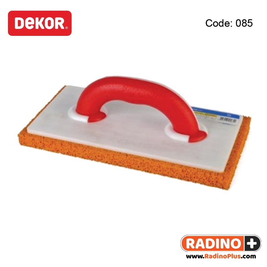 اسفنج لاستیکی مکعبی دسته چوبی با حفره درشت دکور مدل Dekor 085