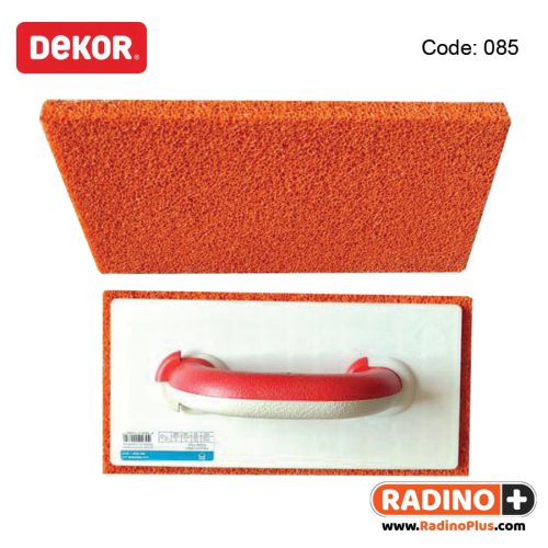 اسفنج لاستیکی مکعبی دسته چوبی با حفره درشت دکور مدل Dekor 085