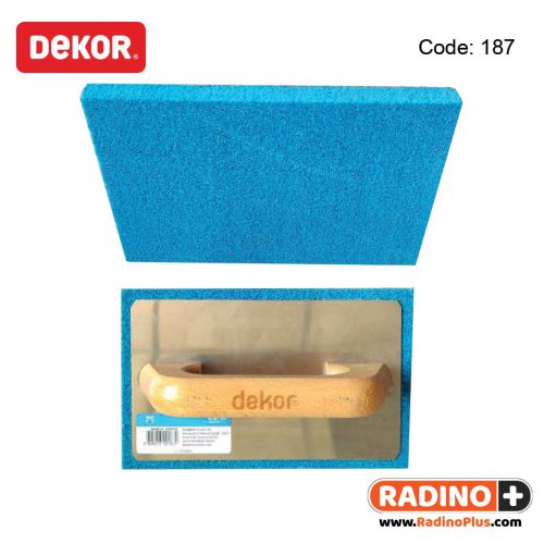 اسفنج لاستیکی مکعبی دسته چوبی با حفره ریز دکور مدل Dekor 187