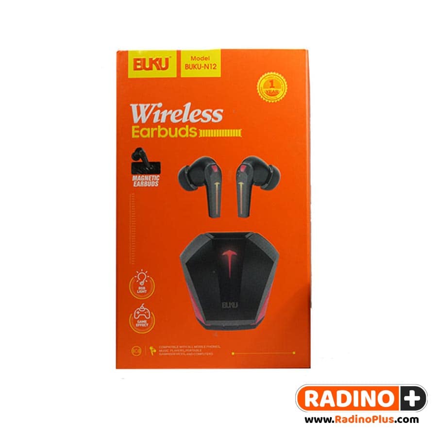 بلوتوثی بوکو مدل Buku ERABUDS N12 04 min پخش عمده لوازم جانبی موبایل و کامپیوتر