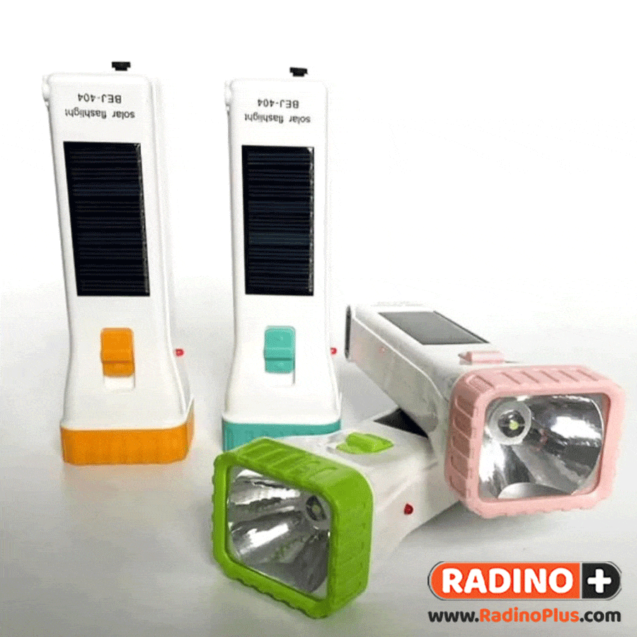 چراغ قوه LED قابل شارژ خورشیدی جی‌پی الجزیره مدل GP-404